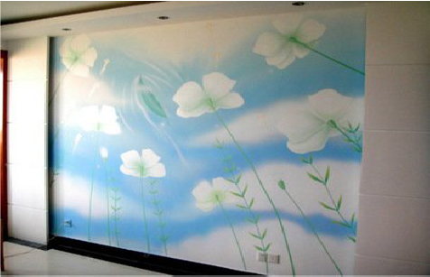 房县画墙绘怎么画好白云的蓬松感？