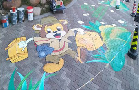 房县夏季画地面彩绘会遇到的问题