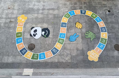 房县地面游戏彩绘