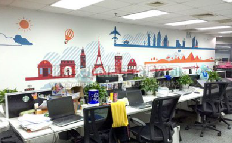 房县教你设计办公室墙绘的方法。