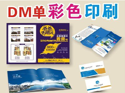 房县单页印刷，色彩搭配简单。